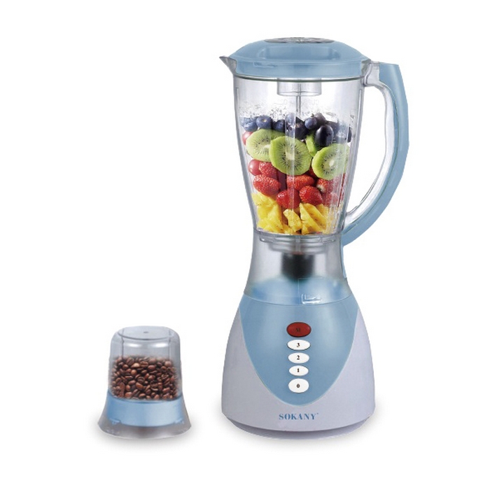 Blender multifunctional, SOKANY, Otel inoxidabil/Plastic, 450 W, 220-240V, 1.5L