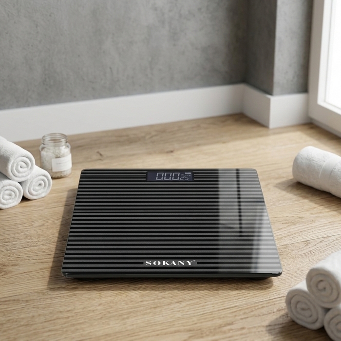 Scales, SOKANY, 180 kg, Gray, Glass