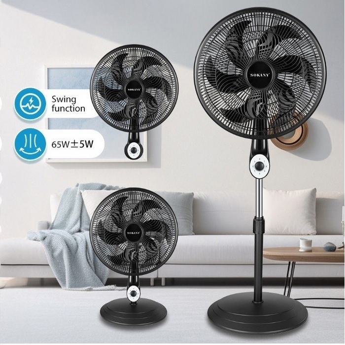 Ventilator, SOKANY, 220 V, Plastic/Metal, Negru, 3 IN 1