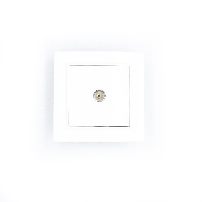 Tv socket, ASTEL, Plastic, 1, White