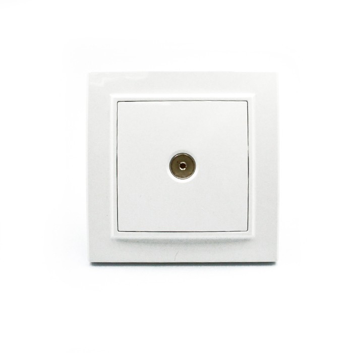 Tv socket, ASTEL, Plastic, 1, White