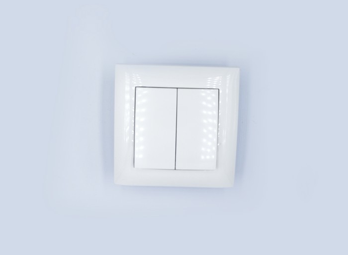 Switch, ASTEL, 2 compartiments, White, Plastic