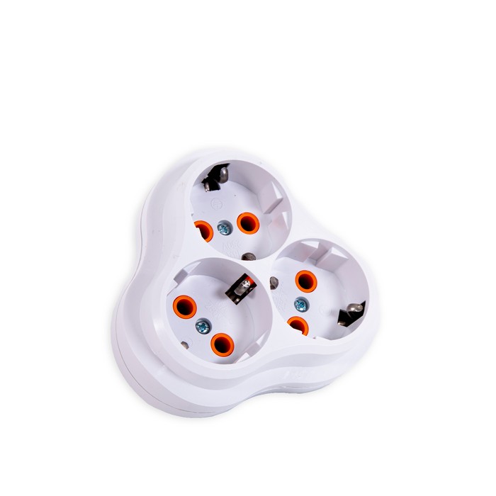 Multishtacker, ASTEL, 3 outlets, Grounded, White, Plastic