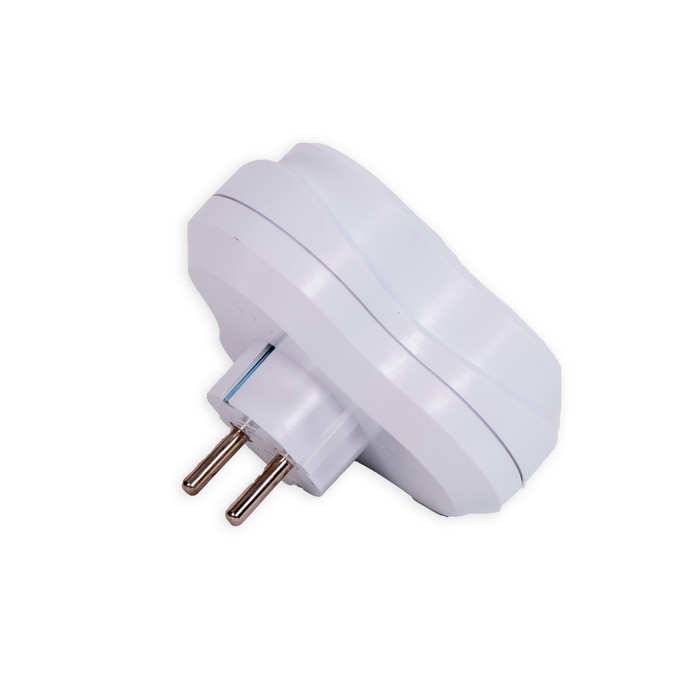 Multishtacker, ASTEL, 3 outlets, Grounded, White, Plastic