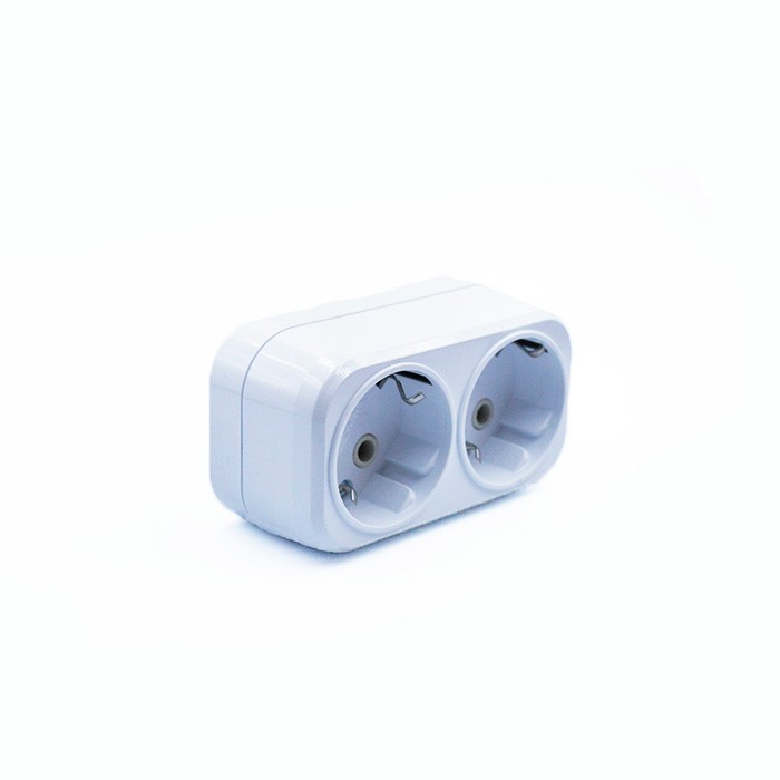 Multistecher 2 sockets, ASTEL, Plastic, 2, No