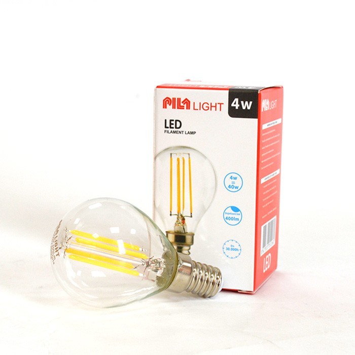 Light bulb, PILA, Led, 4W, G45, Neutral 3000K, 400 Lm, 30000 h, 360°, 220/240 V, A