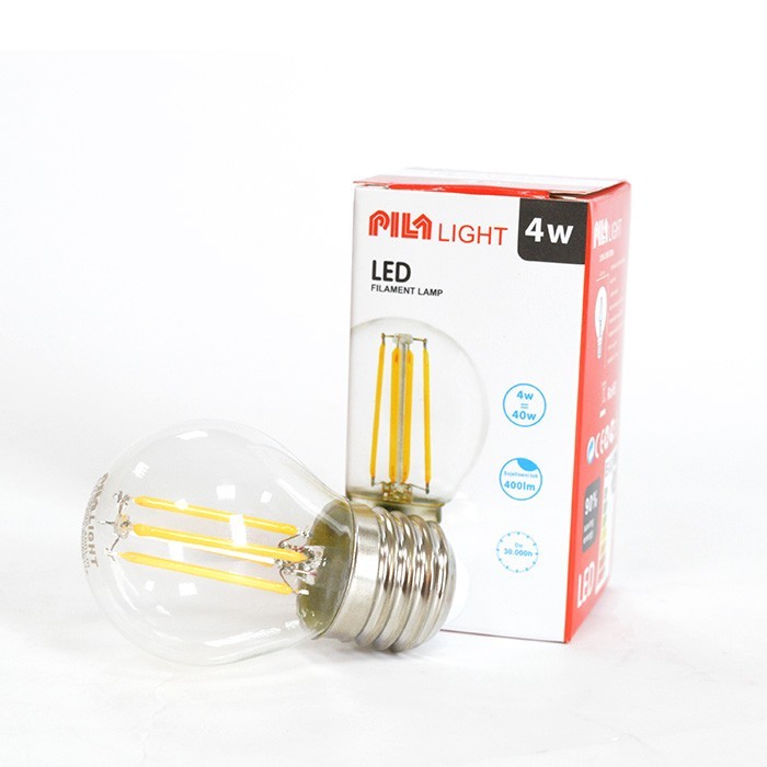 Light bulb, PILA, Led, 4W, G45, Neutral 3000K, 400 Lm, 360°, 30000 h, 220/240 V, A