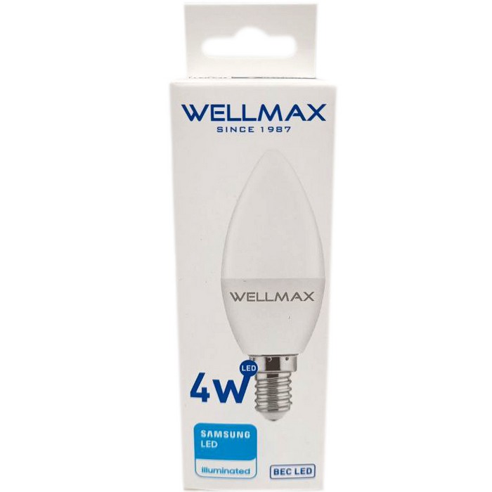 Bec, WELLMAX, Led, 4W, Rece 6500k, E 14