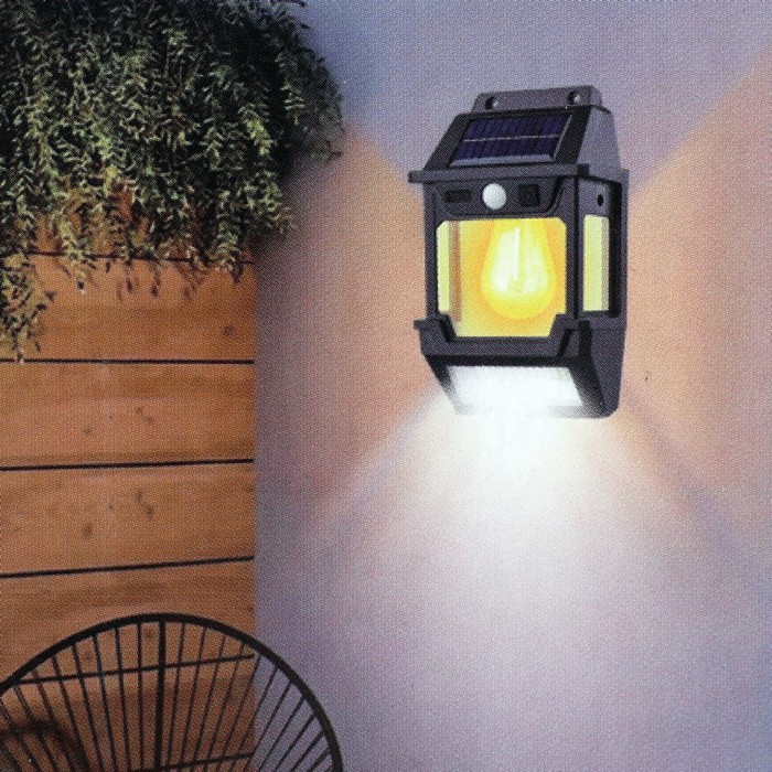 Наружная лампа, GS, Лед, Солнечные панели