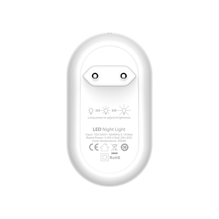 Ночной светильник, LDNIO, 100-240в, 50-60Гц, 3500к, Белый