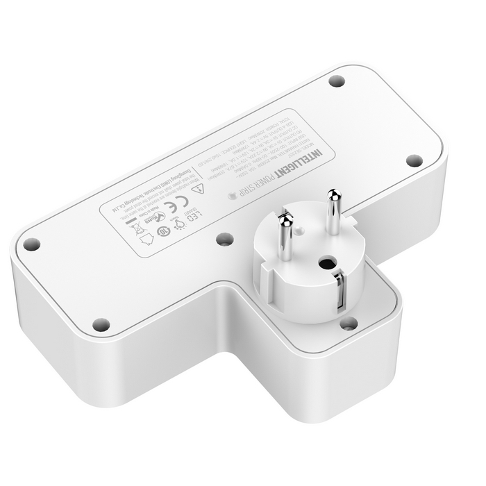 Outlet extender, LDNIO, 2500 W, USB-A + USB-C, 20w, Plastic, White