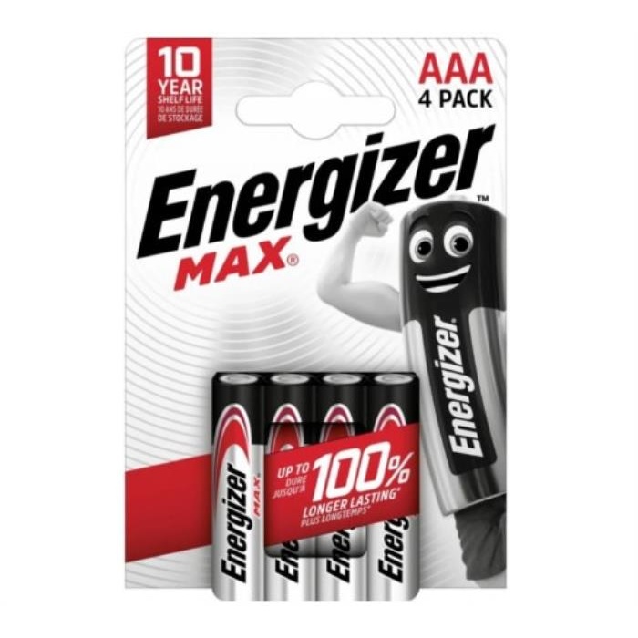 Baterie, ENERGIZER, Max, 4 buc, AAA, Alcalina, 1.5 V, LR03, R03, MN2400, AAA