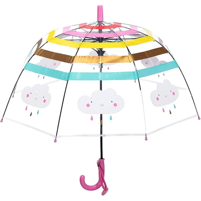 Umbrella, REAL STAR, For Kids, 50cm, Metal, Plastic Handle, Transparent, With print