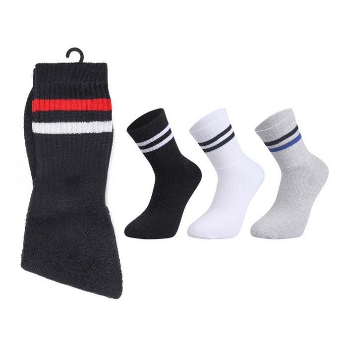 Sosete, BOLERO, Lungi, 36-45, Bumbac, Poliester, 50% Bumbac / 50% Poliester, Alb/Negru