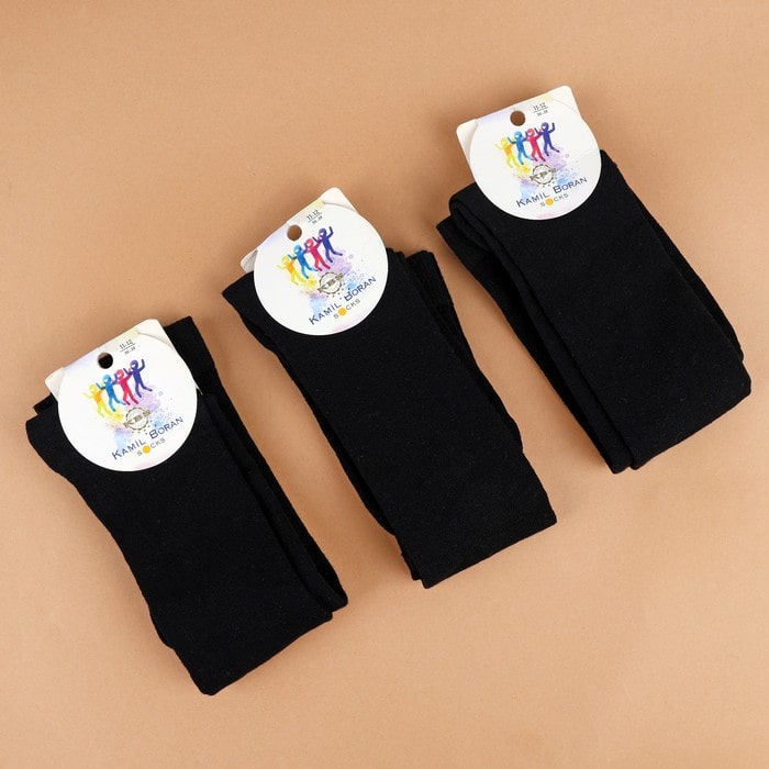 Children's socks, KBS, Knee High, 9-10 years, Cotton with additives, 80% Cotton / 17% Polyamide / 3% Elastan, Various Colors
