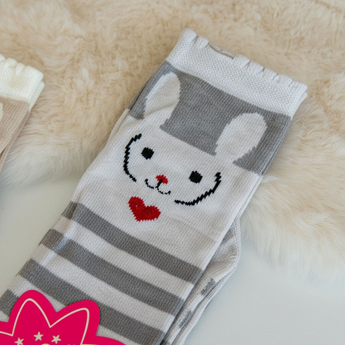 Children's socks, KBS, Knee High, 5-6 years, Cotton with additives, 80% Cotton / 17% Polyamide / 3% Elastan, Various Colors