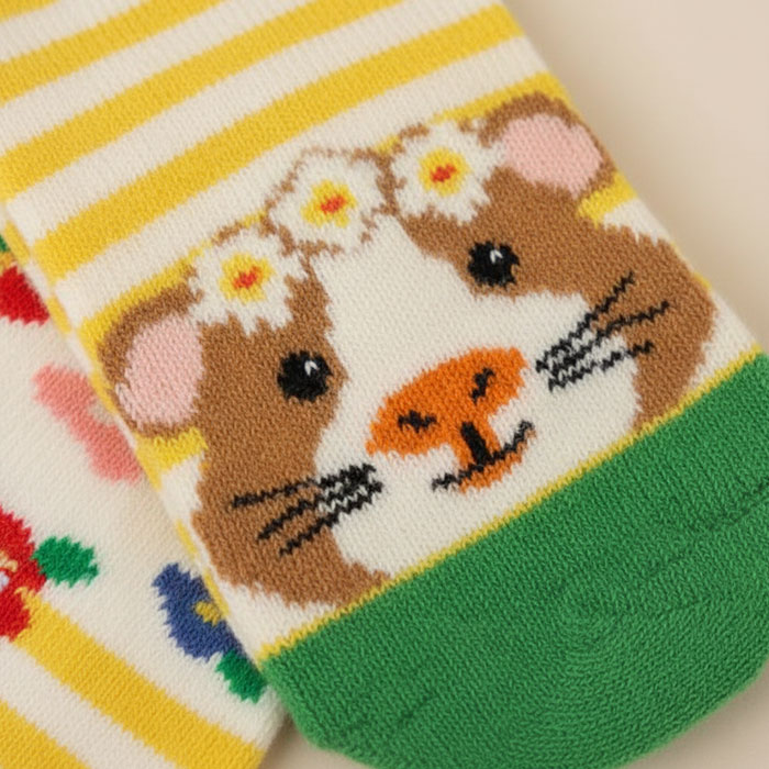 Set of children's socks, DEFNE, Quarter, 0-6 months, Cotton with additives, Various Colors, 3 Pieces