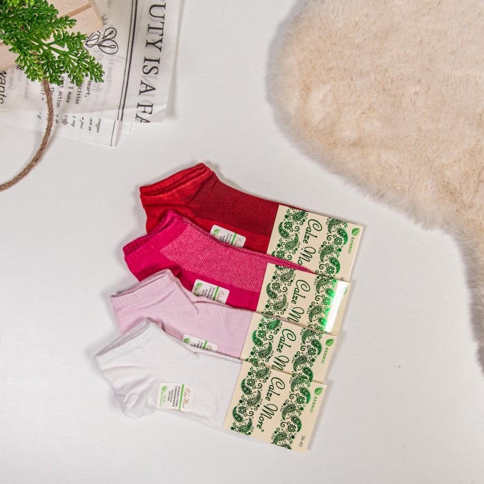 Women's socks, CALZE MORE, Low cut, 36-40, Bamboo with additives, 80% Bamboo / 18% Polyamide / 2% Elastane, Various Colors