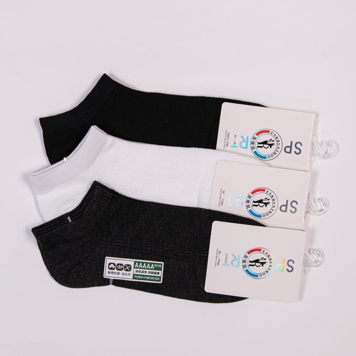 Men's socks, SOCKS LEISURE, Low cut, 40-45, Cotton with additives, Various Colors