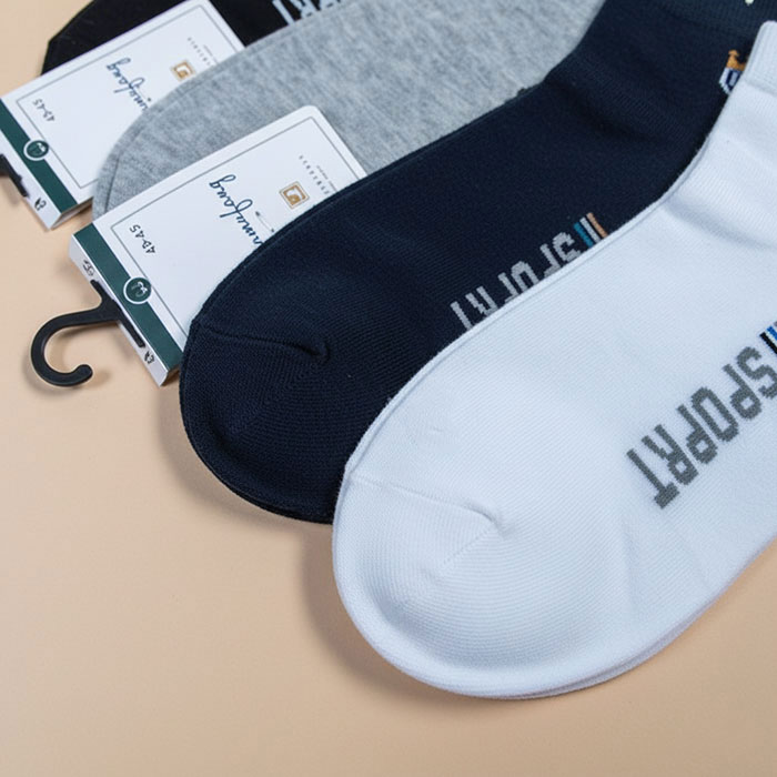 Men's socks, YASNAN, Low cut, 40-45, Cotton with additives, Various Colors