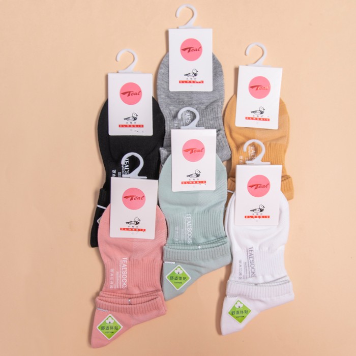 Women's socks, TEAL, Low cut, 36-41, Cotton, Various Colors