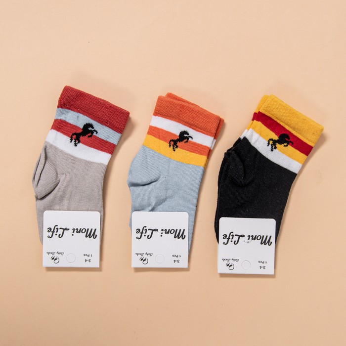 Children's socks, MONILIFE, Quarter, 3-4 years, Bamboo, Various Colors