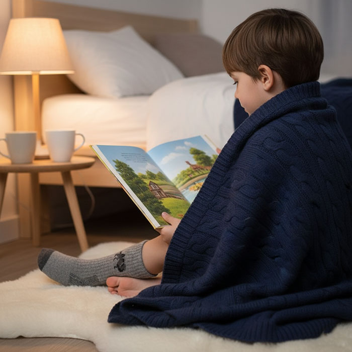 Sosete copii, GS, Lungi, 9-11 ani, Lana, Bumbac, 80% Lana / 10% Bumbac / 5% Acril, Diverse Culori