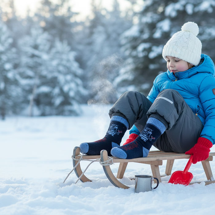 Sosete copii, GS, Lungi, 9-11 ani, Lana, Bumbac, 80% Lana / 10% Bumbac / 5% Acril, Diverse Culori