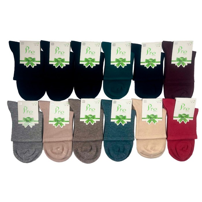 Sosete dame, PRO-CORAP, Medii, 36-40, Bumbac in amestec, Diverse Culori
