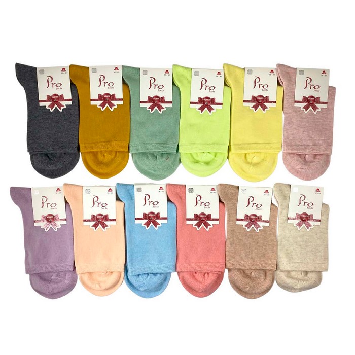 Sosete dame, PRO-CORAP, Lungi, 36-40, Bumbac in amestec, Diverse Culori