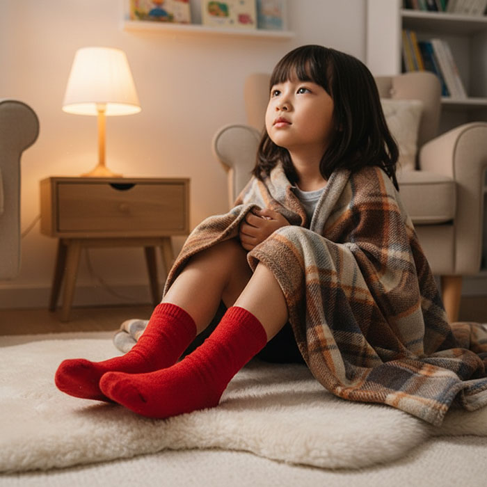 Sosete copii, CALZE MORE, Medii, 11-12 ani, Bumbac Flausat, Diverse Culori