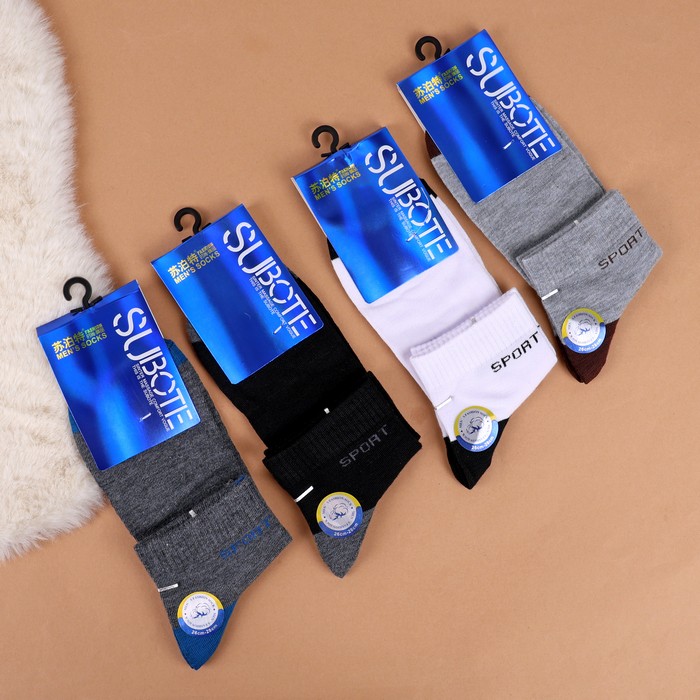 Sosete barbati, SUBOTE, Medii, 40-46, Bumbac elastic, 97% Bumbac / 3% Elastan, Diverse Culori
