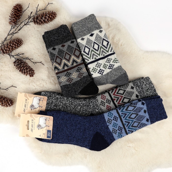 Sosete barbati, BOBONY, Lungi, 42-48, Lana cu elastan si poliester, 85% Lana / 10% Elastan / 5% Poliester, Diverse Culori