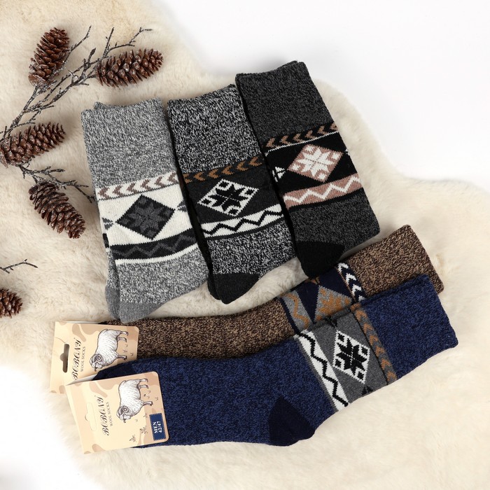 Men's socks, BOBONY, Mild Calf, 42-48, Wool with elastane and polyester, 85% Wool / 10% Elastane / 5% Polyester, Various Colors