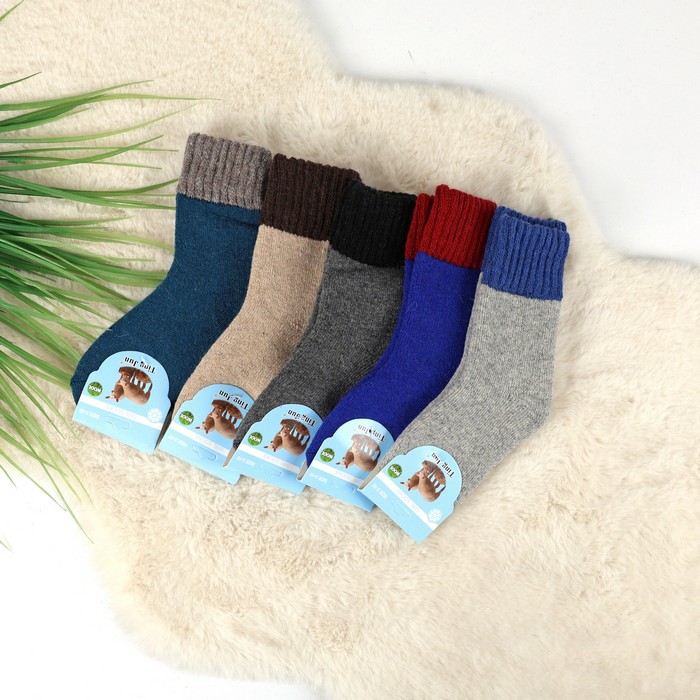 Sosete copii, NATUR, Lungi, 3-10 ani, Poliester, Lana, 57% Poliester / 40% Lana / 3% Elastan, Diverse Culori