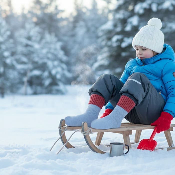 Sosete copii, NATUR, Lungi, 3-10 ani, Poliester, Lana, 57% Poliester / 40% Lana / 3% Elastan, Diverse Culori