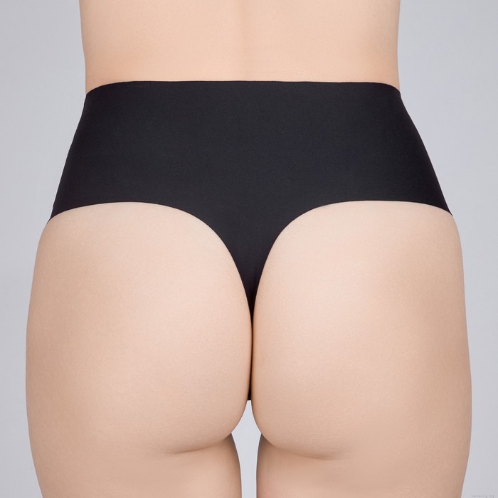 Женское нижнее белье, VERALLY, Cтринги, XXL, 67%PO/27%Эластан/6%Хлопок, Черный, 110 cм