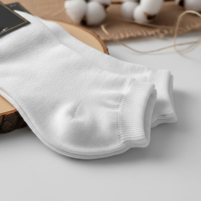 Men's socks, MAN, Low cut, 40-45, Stretch cotton, 88% Cotton / 10% Spandex / 2% Elastane, White