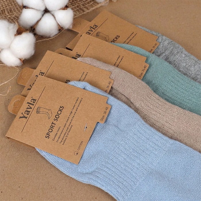 Sosete dame, YAYLA, Scurte, 36-41, Bumbac in amestec, 85% Bumbac / 10% Poliamid / 5% Elastan, Diverse Culori