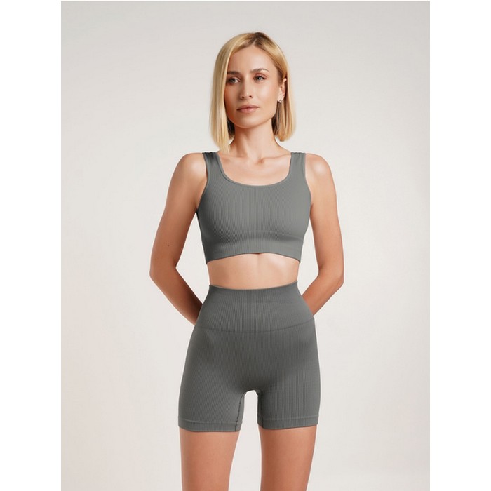 Pantaloni scurti, GIULIA, L/XL, 91%Poliamid/9%Elastan, Gri