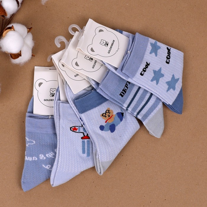Children's socks, GOLDENBEAR, Quarter, 9-12 years, Cotton with additives, 70%Cotton / 30%Polyester, Various Colors