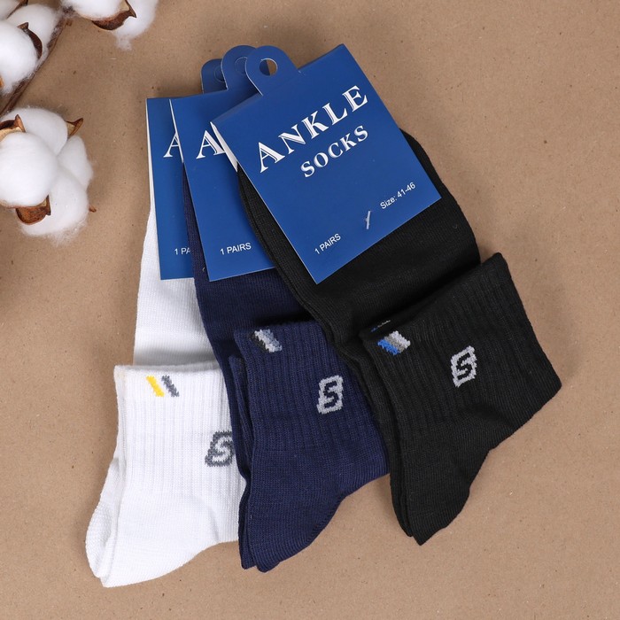 Sosete barbati, ANKLE, Medii, 41-45, Bumbac, Poliester, 80% Bumbac / 15% Poliester / 5% Spandex, Negru