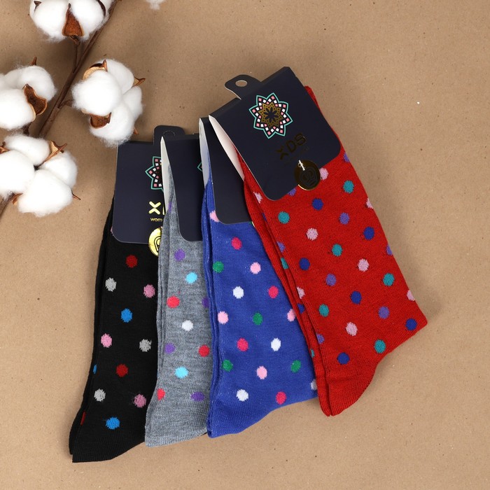 Sosete dame, XDS, Lungi, 36-41, Bumbac in amestec, 70%Bumbac / 30%Poliester, Multicolor