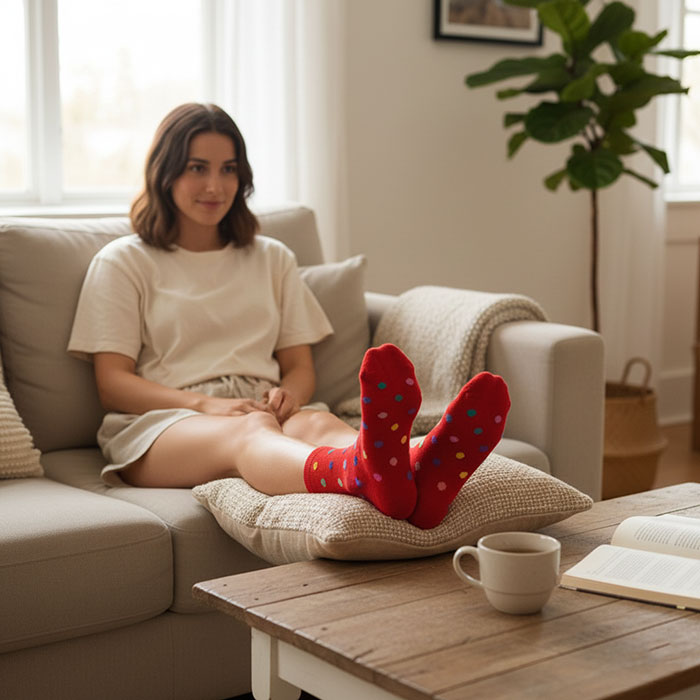 Sosete dame, XDS, Lungi, 36-41, Bumbac in amestec, 70%Bumbac / 30%Poliester, Multicolor