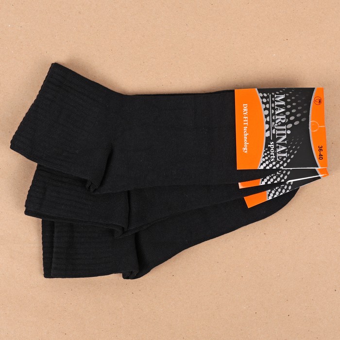 Мужские носки, MARJINAL, Средние, 36-40, Хлопок, Черный