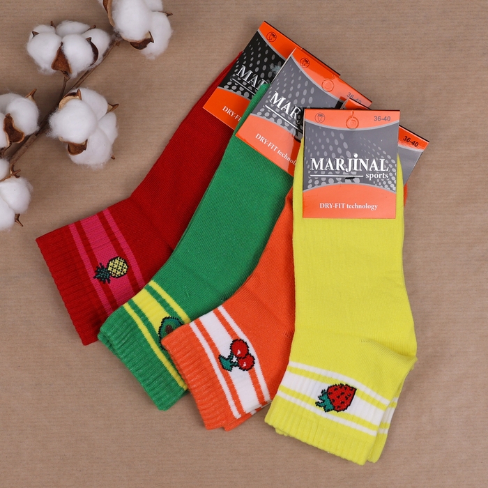 Sosete dame, MARGINAL, Sport, 36-40, Bumbac, Diverse Culori