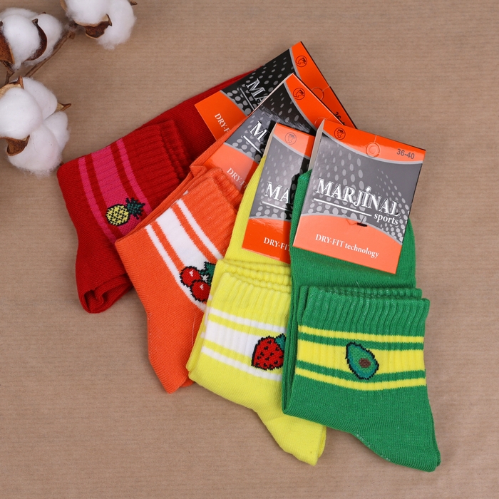 Sosete dame, MARGINAL, Sport, 36-40, Bumbac, Diverse Culori