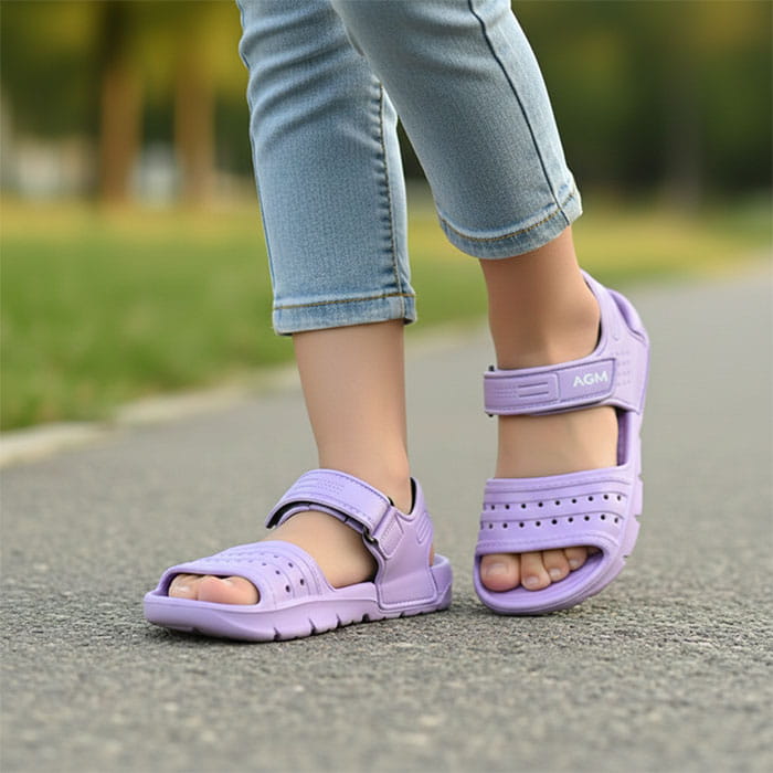 Sandale copii, GS, 30-35, Violet, Cauciuc ecologic, Talpa Cauciucata, Velcro, Sandale, Pentru Copii