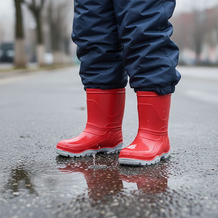 Cizme fetite, GS, 27, Rosu, Cauciuc ecologic, Talpa Cauciucata, Cizme, Pentru Copii