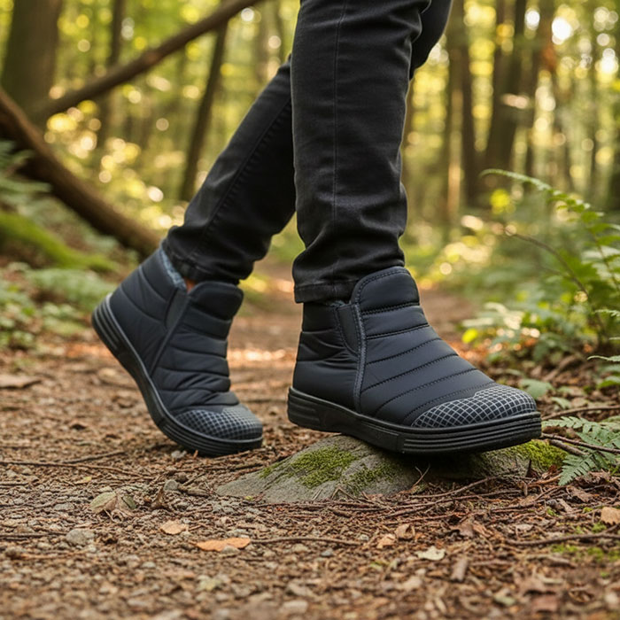 Men's winter shoes, GS, With fur, 40-45, Blue, Synthetic fibers, Rubber Sole, Shoes, For Men